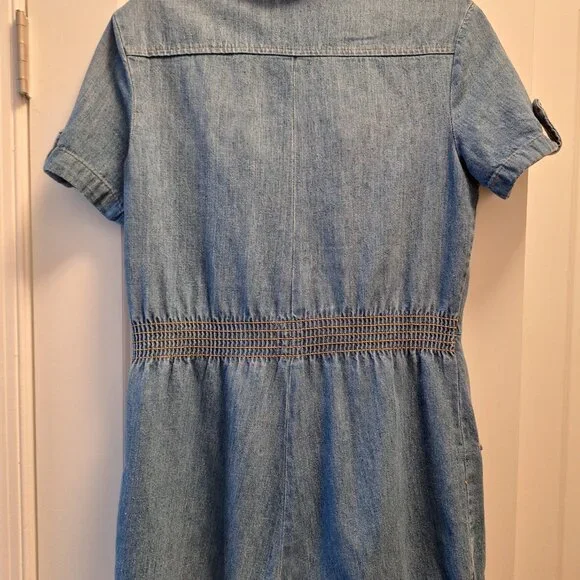 Landlubber 1970s Vintage Zip Front Denim Romper - Picture 4 of 9
